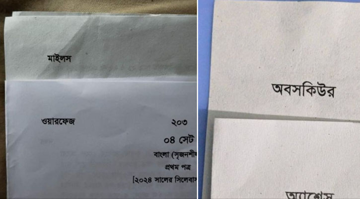 ব্যান্ডদলের নামে এইচএসসির প্রশ্নপত্রের সেট কোড!